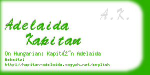 adelaida kapitan business card